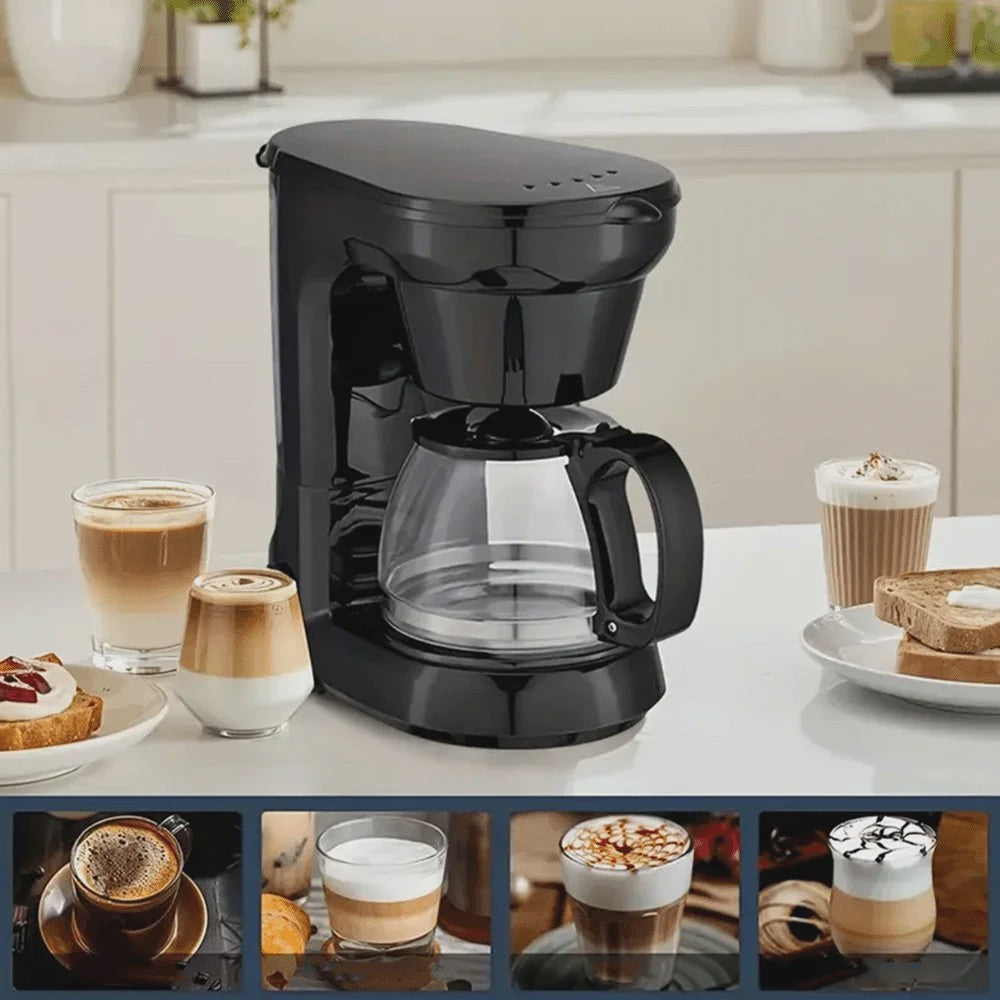 Compacte Koffiezetter 750ml (4-6 kopjes) met Uitneembare Trechter & Papierloos Filter - Ideaal voor Thuis, Kantoor & Reis
