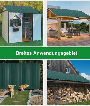 12x Golfplaten Metaal - Gecoat Staal 0.23mm Dik - Roestbestendig Dakbedekking voor Carport