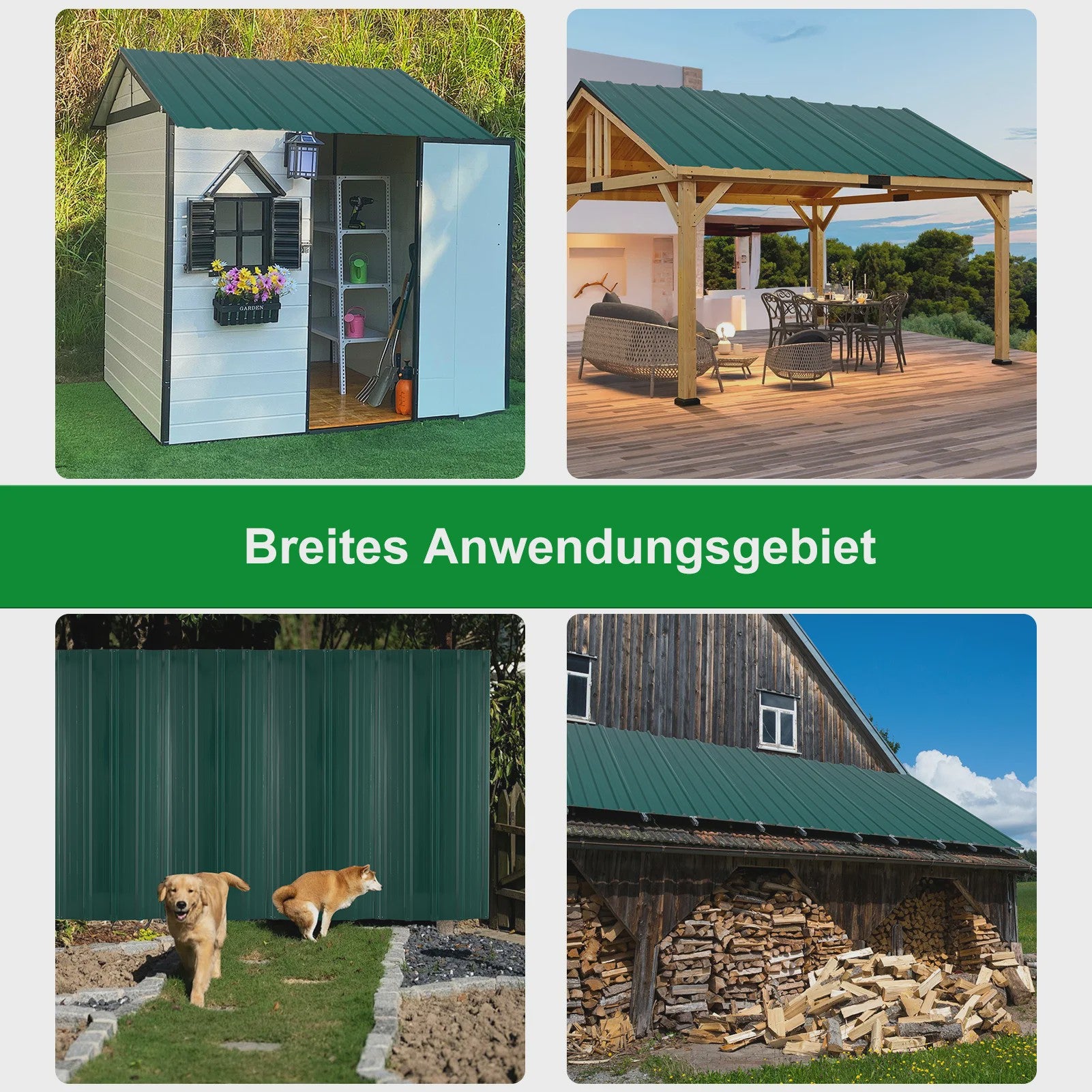 12x Golfplaten Metaal - Gecoat Staal 0.23mm Dik - Roestbestendig Dakbedekking voor Carport