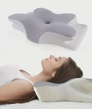Ergonomisch Vlinder Kussen van Traagschuim voor Nekpijn Verlichting en Orthopedische Ondersteuning