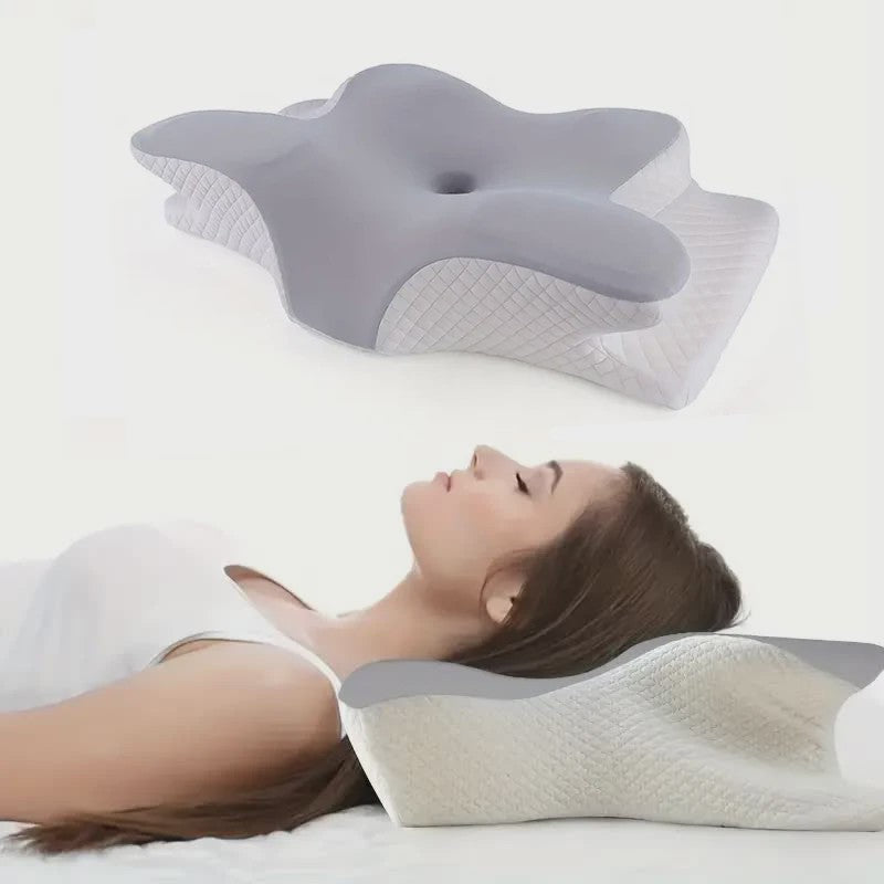 Ergonomisch Vlinder Kussen van Traagschuim voor Nekpijn Verlichting en Orthopedische Ondersteuning