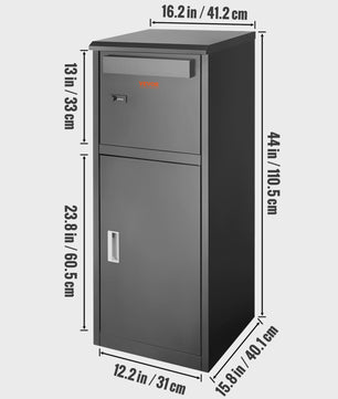 Wandmontage Brievenbus met Anti-diefstal Slot - IPX3 Waterdicht & Grote Opslag voor Pakketten