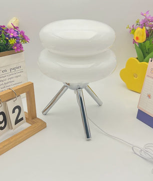 Vintage Glazen Tafellamp - Stijlvolle Decoratie voor Slaapkamer & Nachtkastje