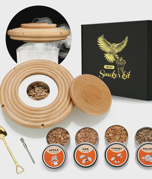 Cocktail Smoker Kit met Glazen Deksel & 4 Houtsoorten - Bartender Accessoires