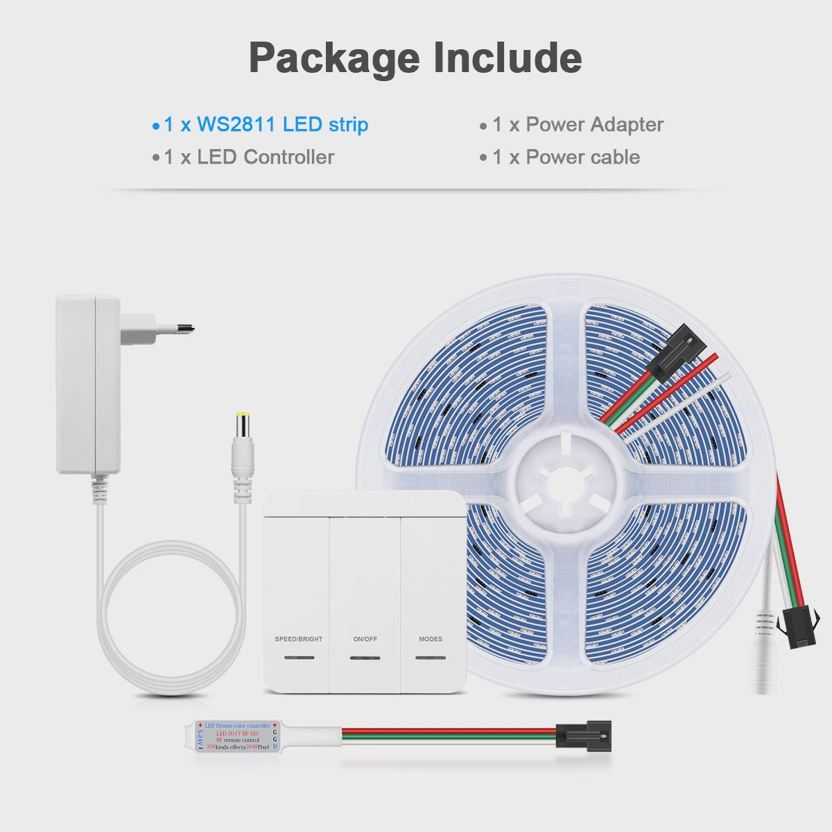 Smart WS2811 LED Strip Verlichting - 5M/10M Kit met Water Effect en Instelbare Snelheid