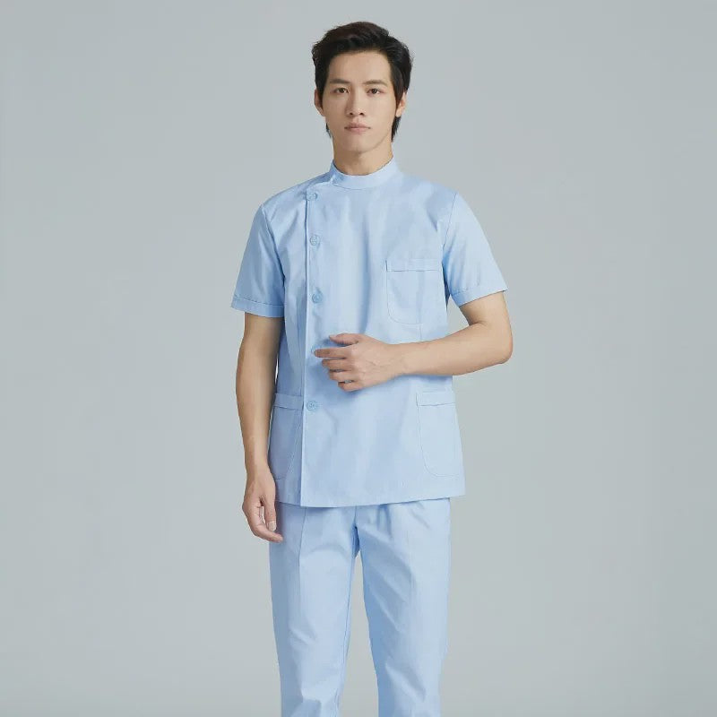 Medische Scrubs Uniform Heren - Korte & Lange Mouw | Zorgkleding