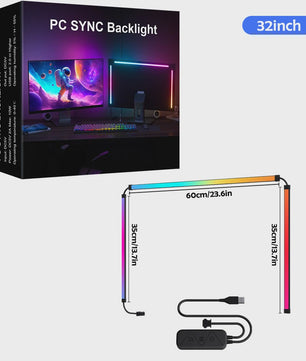 RGB Gaming Monitor Achtergrondverlichting - Synchroniseer met PC, App & Muziek voor Ultieme Sfeer