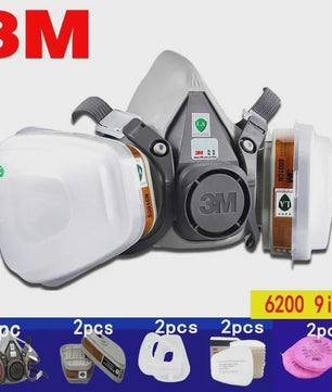 3M 6200 Herbruikbaar Halfmasker Gasmasker voor Verf, Chemicaliën en Stof