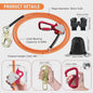 2.4/3/3.6m Steel Wire Core Flip Line Kit Adjustable Climbing Positioning Rope for Arborists Climbers Tree Climbers Outdoors