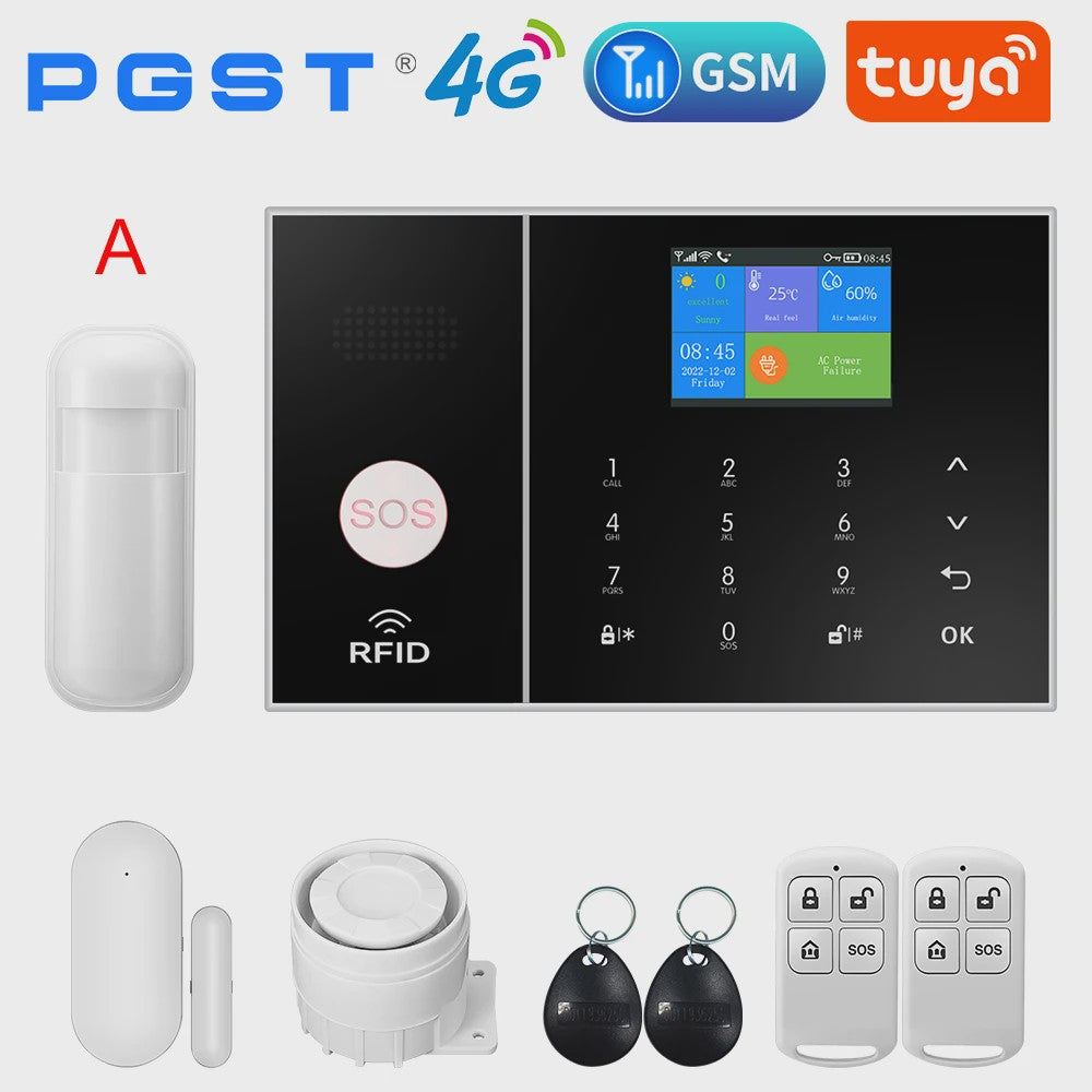 Tuya Smart Home Beveiligingssysteem met 4G WiFi, APP Meldingen en Bewegingsdetector