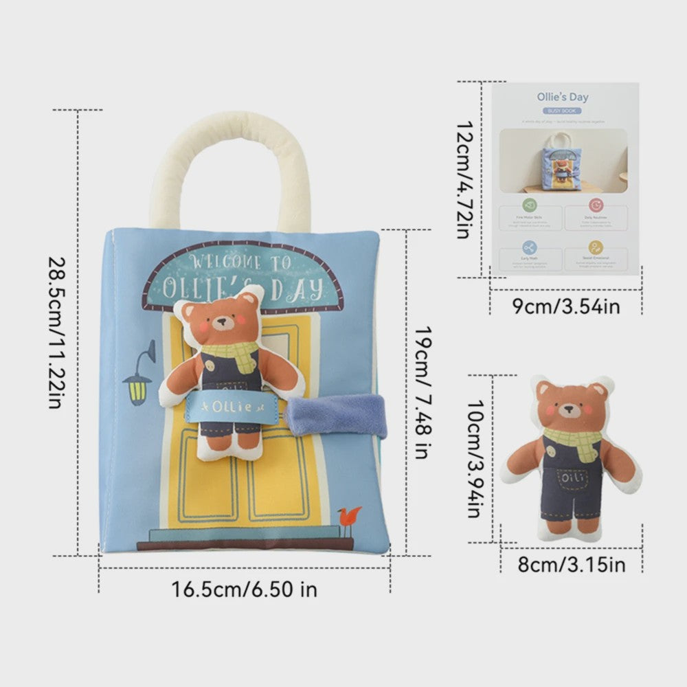Montessori Stoffen Tissue Box Speelgoed - Educatief Sensorisch Speelgoed voor Baby's met Vinger Oefening