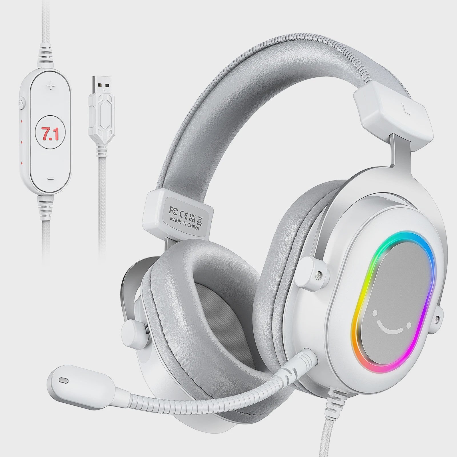 FIFINE H6 Gaming Headset: Virtueel 7.1 Surround Sound, RGB, USB, Microfoon & EQ Modes