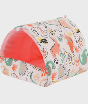Zacht Hamsterhuisje met Schattige Dierenprints - Warm en Comfortabel Nestje