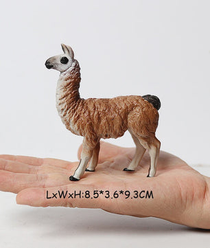 Realistische Alpaca & Kameel Figuren Set - Handgeschilderd, Educatief Speelgoed