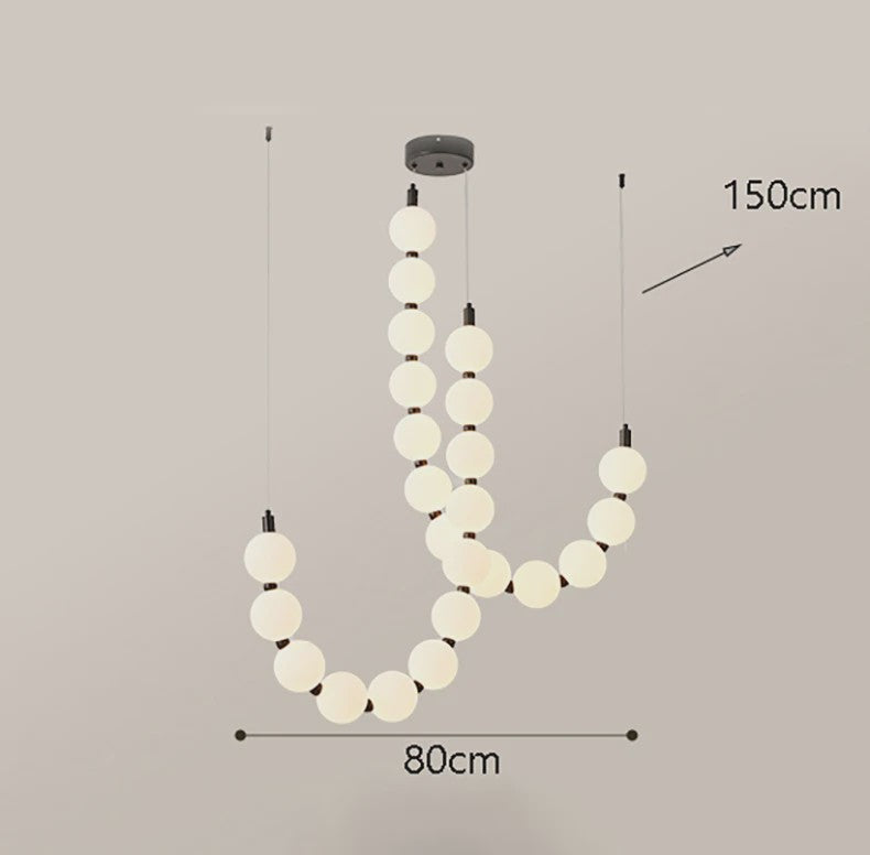 Moderne Scandinavische Plafondlamp met Bolvormige Lampjes - Hanglamp voor Woonkamer & Trap