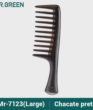 Natuurlijke Houten Kam met Brede Tanden - Anti-statisch & Scalp Massage Kam