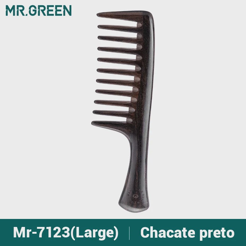Natuurlijke Houten Kam met Brede Tanden - Anti-statisch & Scalp Massage Kam