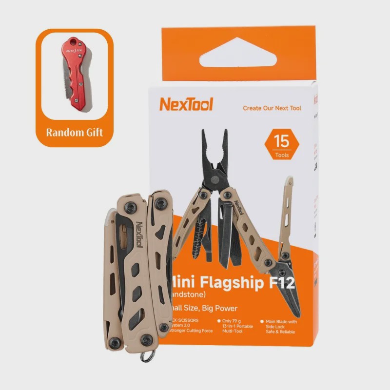 NexTool Mini Flagship F12 15-in-1 Multitool: Compacte EDC-vouwtool met tang, schaar, vijl en meer voor outdoor