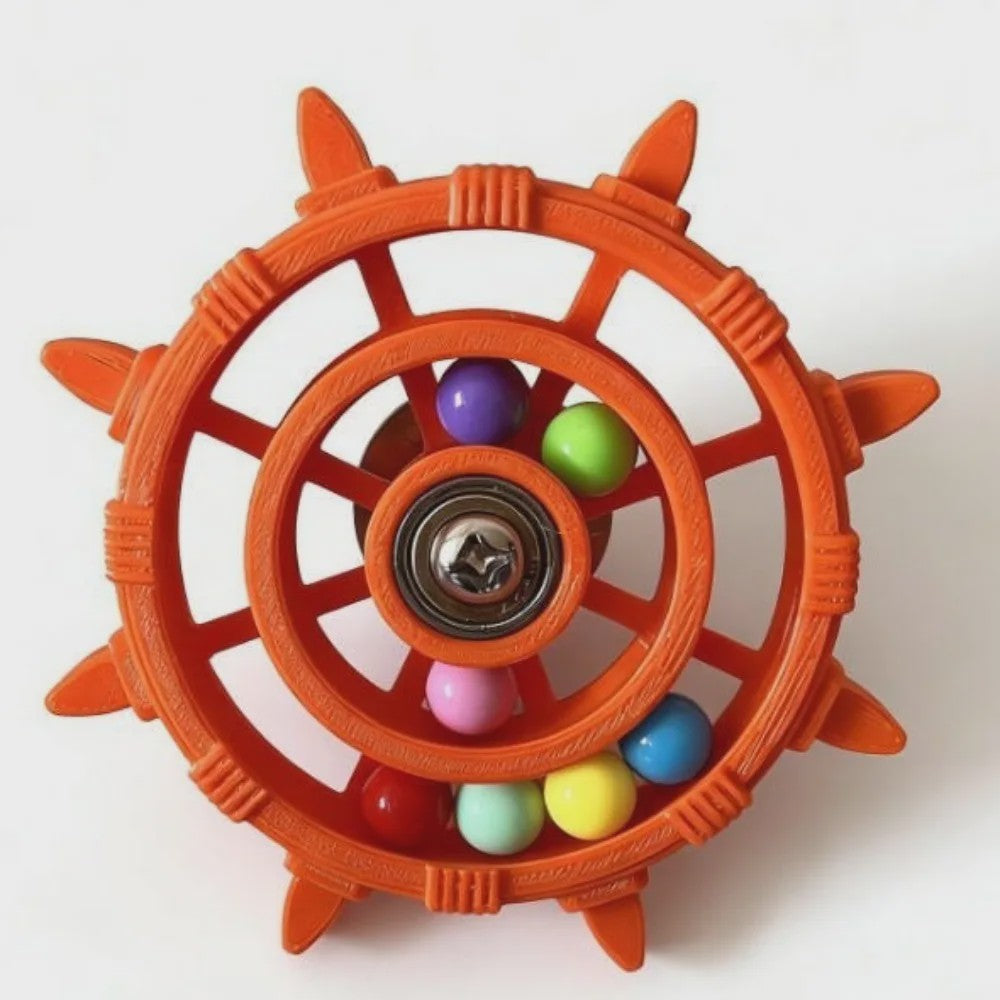 Roei/Stuurwiel Vogel Speelgoed Spinner met Kleurrijke Kralen - Plezier & Beweging voor Papegaaien