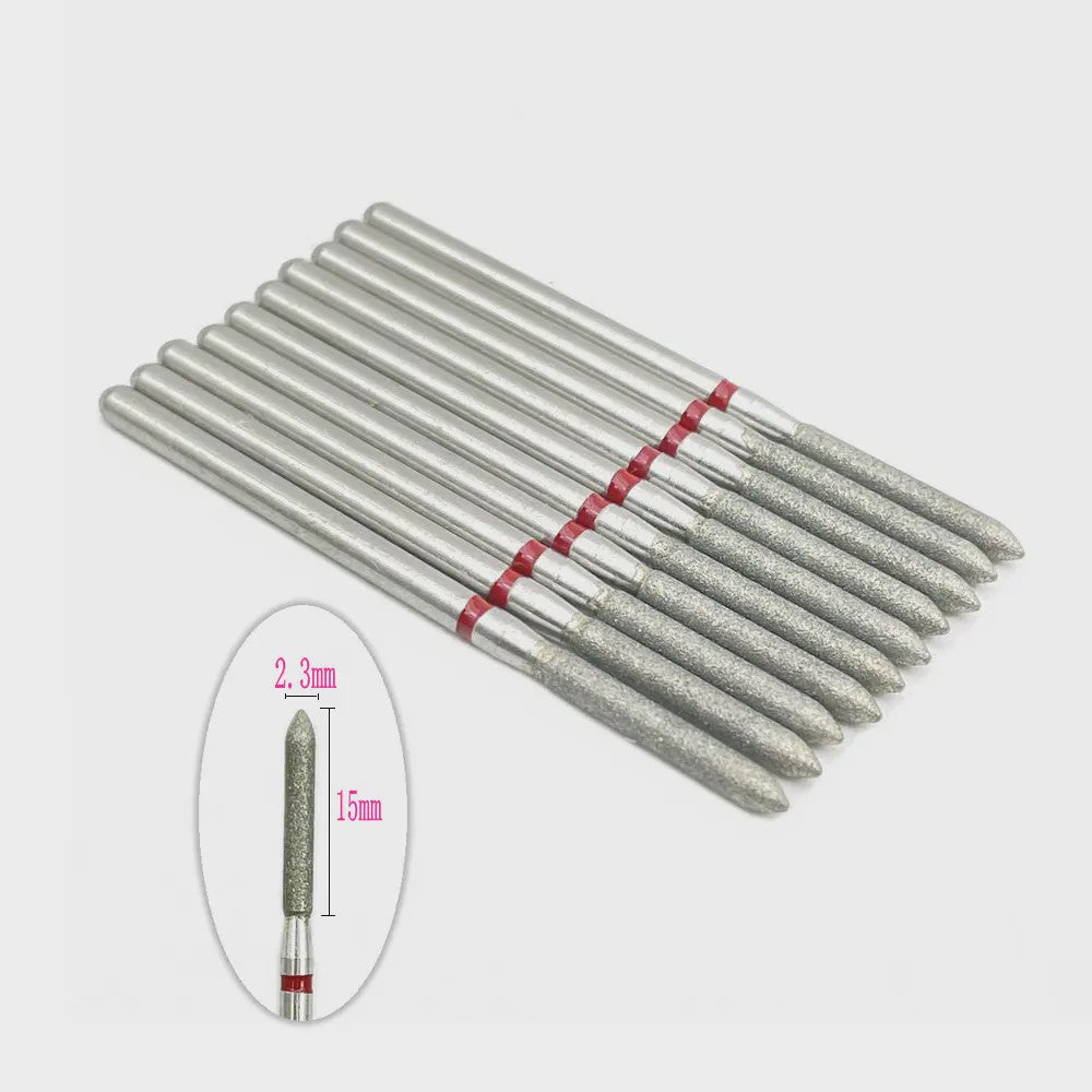 10x Diamant Freesbits Set - 2.35mm Schacht voor Tandheelkunde & Nagelstyling