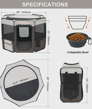 Draagbare Opvouwbare Pet Playpen Tent - Veilig en Waterdicht voor Hond of Kat