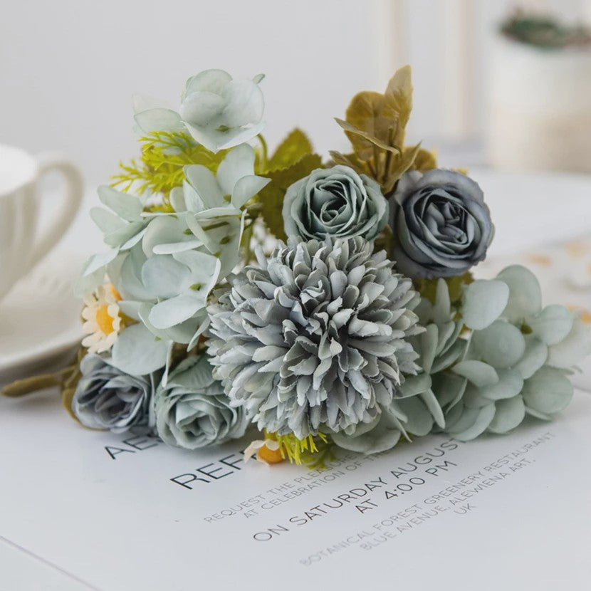 Kunstboeket Bloemcombinatie - Decoratie voor Huis, Bruiloft & Fotografie