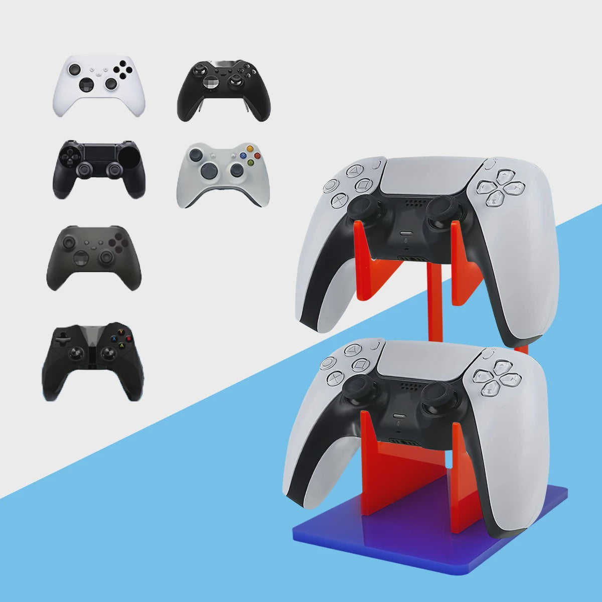 Dubbele Controller Standaard Universeel - Stijlvolle Opberger voor Gamepads