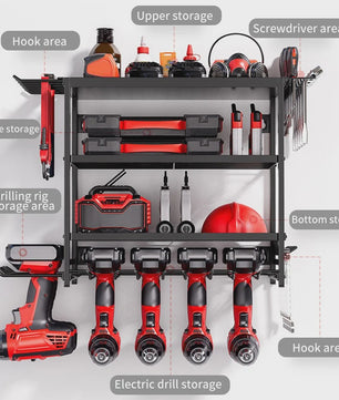 Robuuste Metalen Wand Organizer voor Garage & Werkplaats - Gereedschapshouder