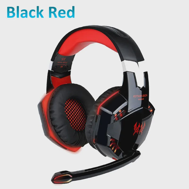 G2000 Gaming Headset met Microfoon, LED Verlichting en 50mm Speakers - PC, PS4, Xbox One