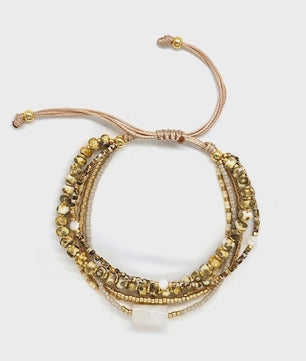 Bohemian Turquoise Kralen Armbanden Set - Multi-Layer Boho Stijl