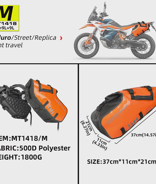Rhinowalk Waterdichte Motor Zijkoffers - 18L, 28L, 48L - Adventure Touring Bagage