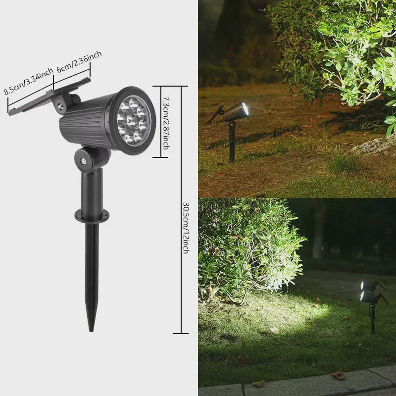 Verstelbare Solar Spotlight 9 LED - Waterdicht IP65 - Tuin, Pad & Muurverlichting