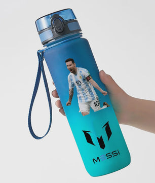 Lionel Messi Drinkfles 650ml - Blauw, PC Safe, Draagbaar, Perfect Cadeau voor Voetbalfans