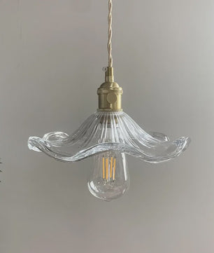 Nordic Minimalistische Glazen Hanglamp met Koperen Fitting - Sfeervolle Verlichting voor Woonkamer & Slaapkamer