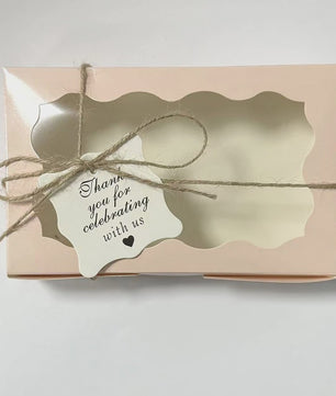 Set van 10/20 Kraft Papieren Doosjes met Venster voor Gebak, Chocolade & Cadeaus