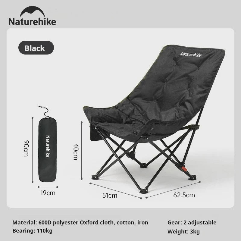 Naturehike Opvouwbare Loungestoel - Comfortabele Kampeerstoel met Hoge Rugleuning