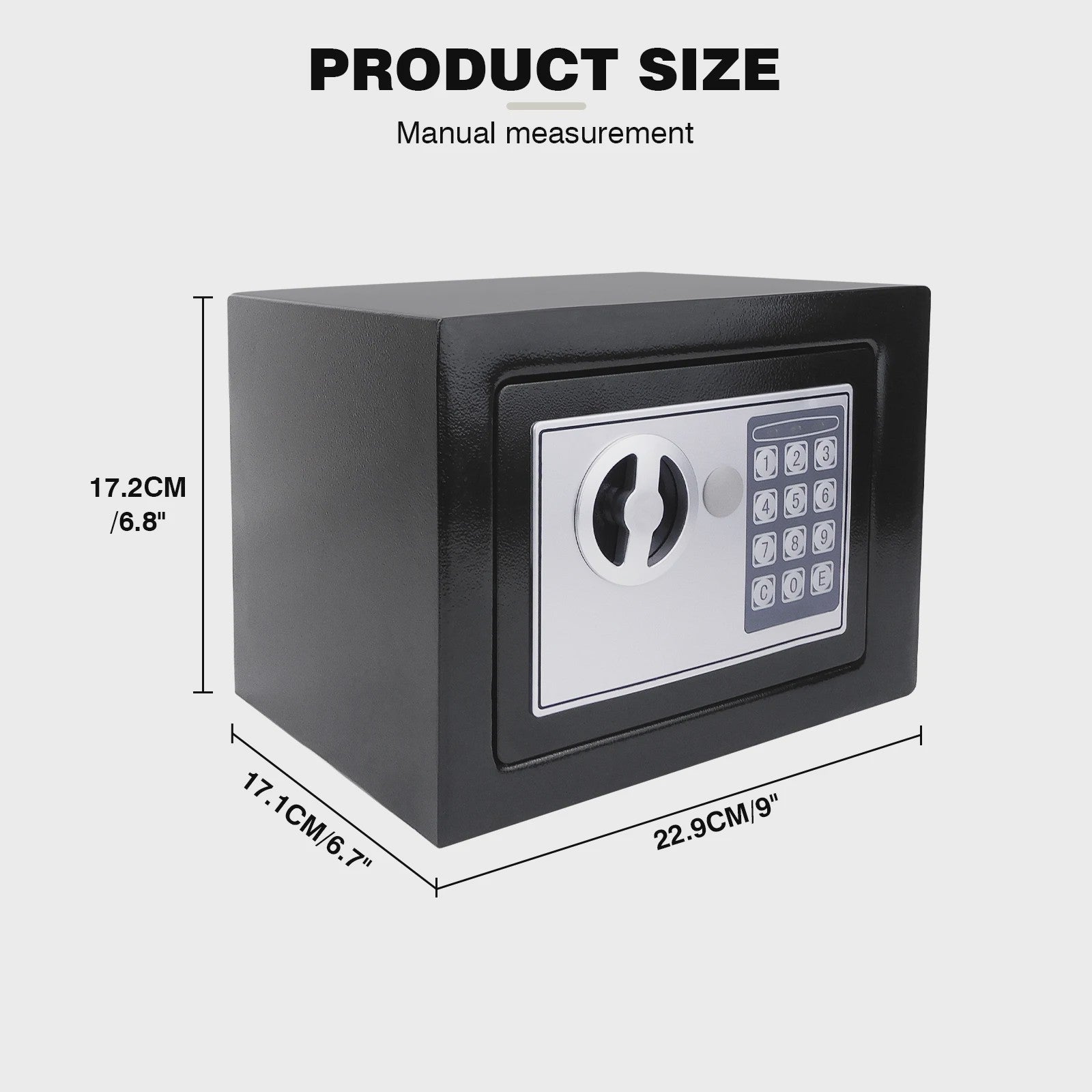 Brandwerende Waterdichte Kluis met Digitale Code & Sleutel - 4.6L/8.5L/16L