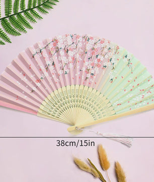 Elegante Chinese Stijl Vouwbare Handwaaier met Kwastje - Perfect voor Dans, Decoratie of Cadeau