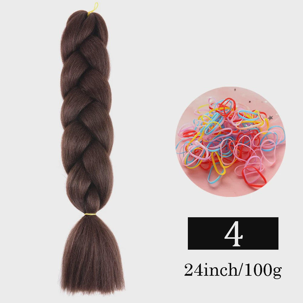24 Inch Jumbo Braids Haarverlenging - Synthetisch Vlechtkapsel met Ombre Kleuren