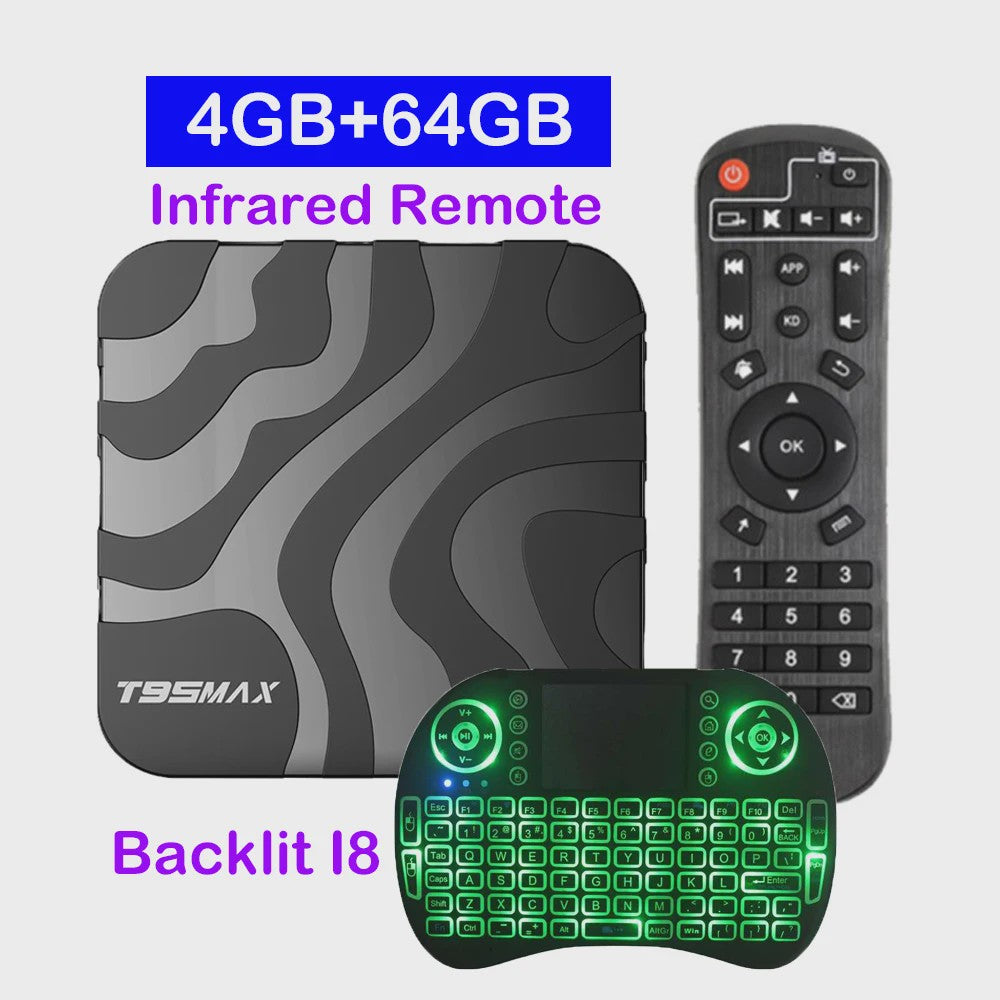 T95 Max Smart TV Box: 8K Ultra HD Streaming met Android 16, 8GB RAM, 128GB Opslag, Dual Band WiFi & Bluetooth 6.0