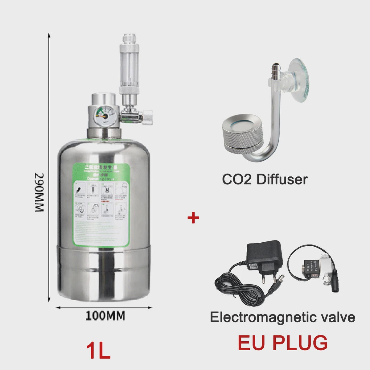 Roestvrijstalen Aquarium CO2 Generator Systeem Kit voor Plantengroei