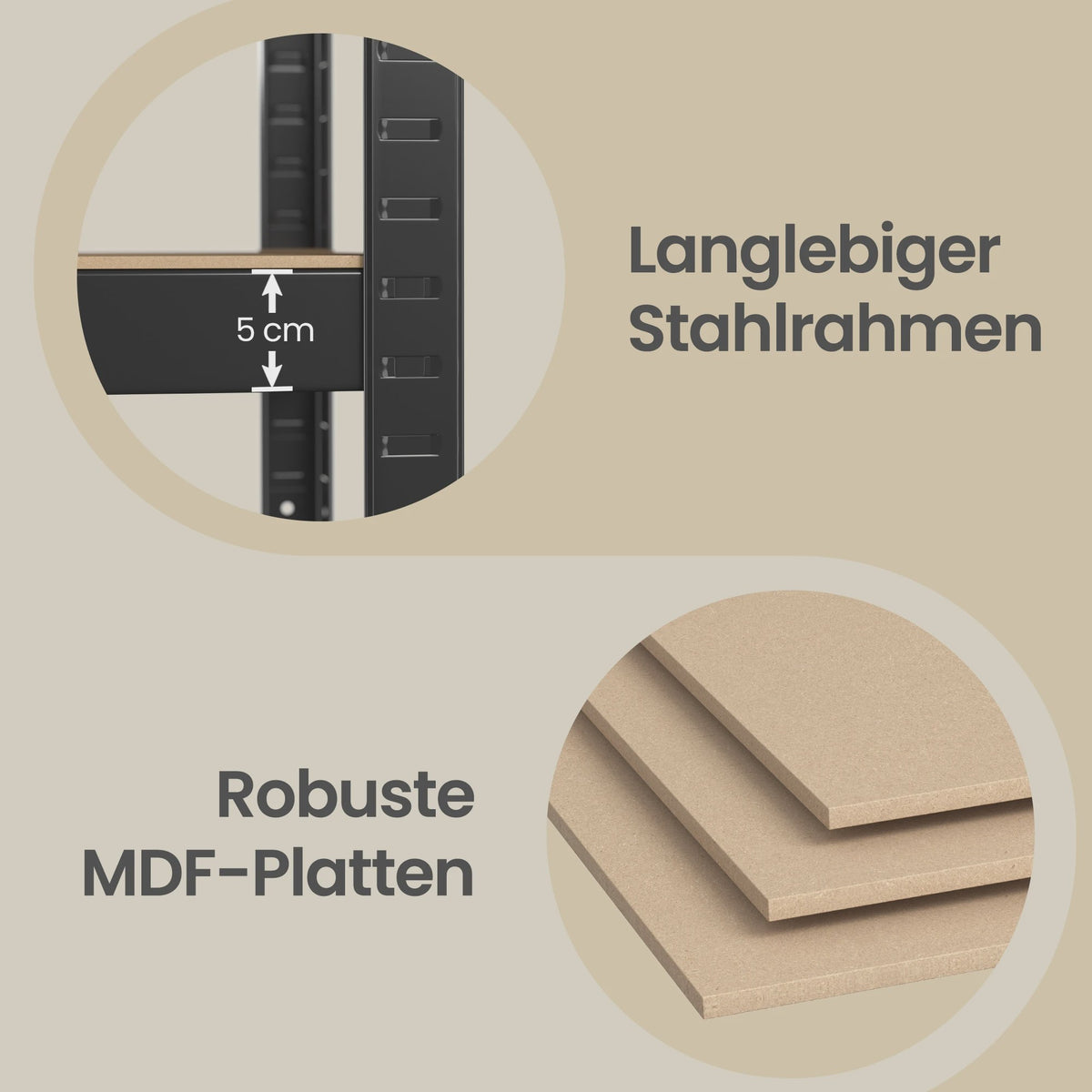 Songmics Metalen Stellingkast 5 Legborden Set van 2 - 150x75x30cm - Hoge Draagkracht