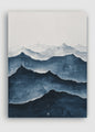 Abstracte Blauwe Golven Canvas Poster - Japandi Zen Stijl Wanddecoratie