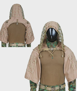 Ademende Ghillie Suit Cape - Camouflage Basis voor Jacht, Airsoft & Paintball