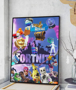 Fortnite Game Poster Canvas Print - Anime Stijl Wanddecoratie