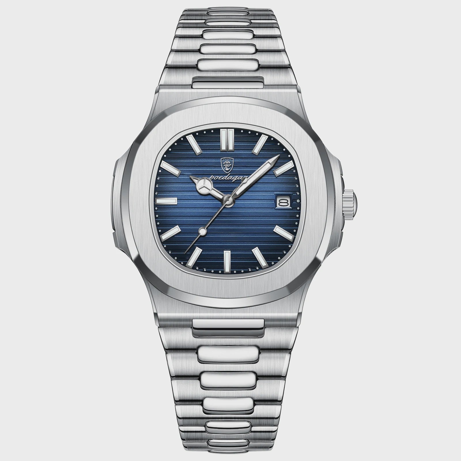 POEDAGAR Luxe Herenhorloge - RVS, Waterdicht, Lichtgevend & Datumfunctie