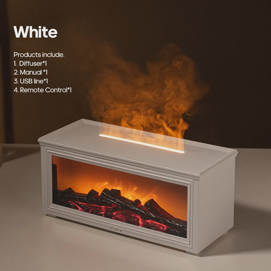 Sfeervolle Vuurhaard Aroma Diffuser met Luchtbevochtiger en Afstandsbediening - Creëer Warmte en Geur