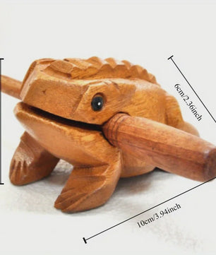 Handgesneden Houten Kikker - Uniek Thailand Souvenir & Creatief Geluidsspeeltje