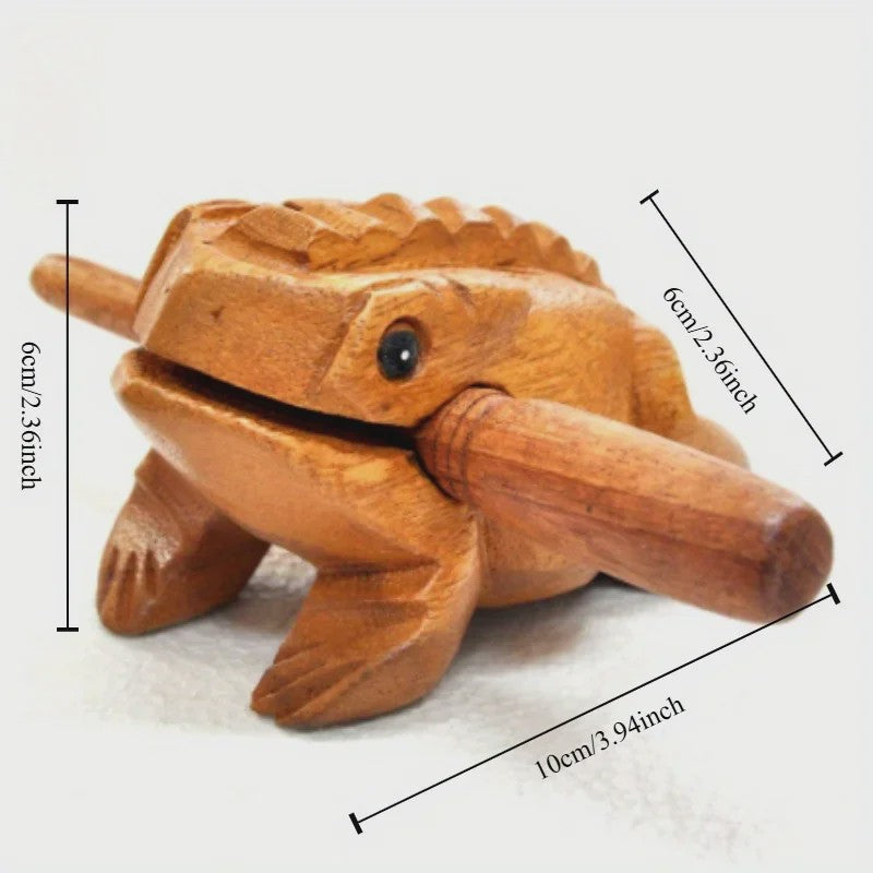 Handgesneden Houten Kikker - Uniek Thailand Souvenir & Creatief Geluidsspeeltje
