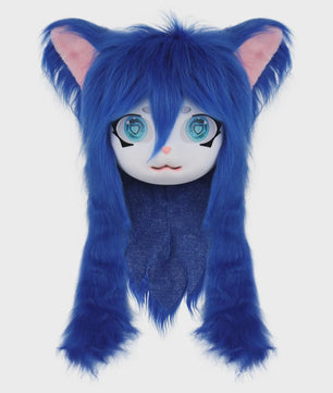 Furry Cosplay Masker Hoofddeksel - Kat & Konijn Stijl voor Kinderen & Feestjes